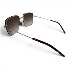 SAINT LAURENT SL312M 008 Gold YSL Brown Rectangular Sunglasses 58mm